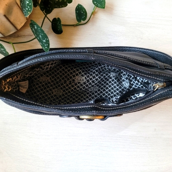 THE SAK Black Pebbled Leather Handbag - Picture 3 of 7